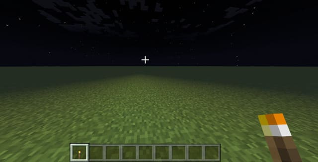 Факел в руке игрока