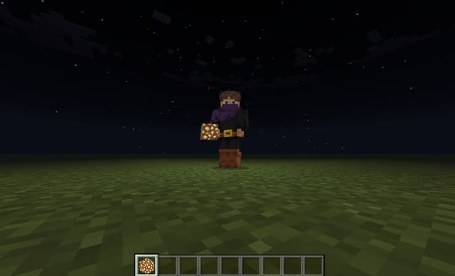 Светящийся блок в руке