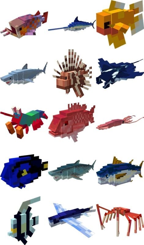 Все виды рыб дополнения