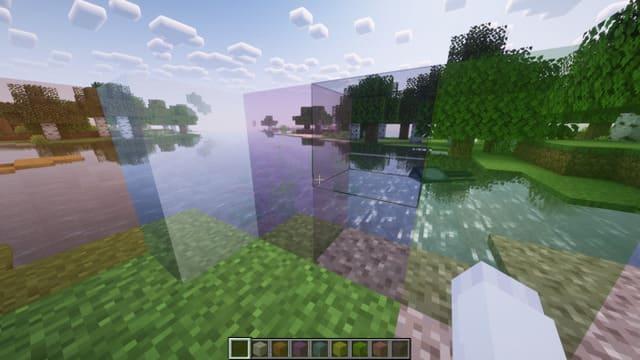 Разноцветные блоки Стекла