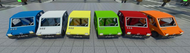 Разноцветные машины