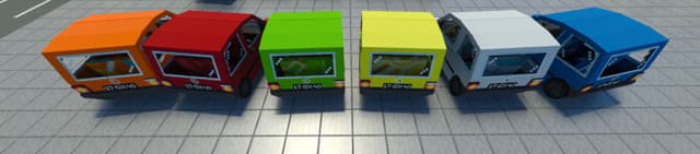 Разноцветные Рено Твинго сзади