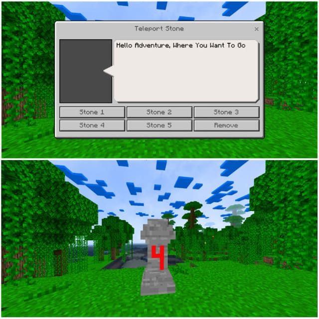 Настройка телепортационного камня