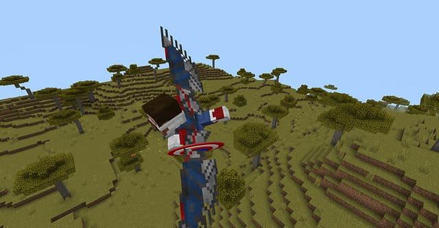 Игрок летает над саванной