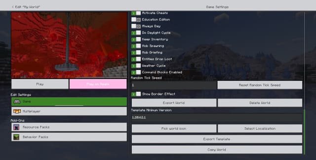 Экспорт миров