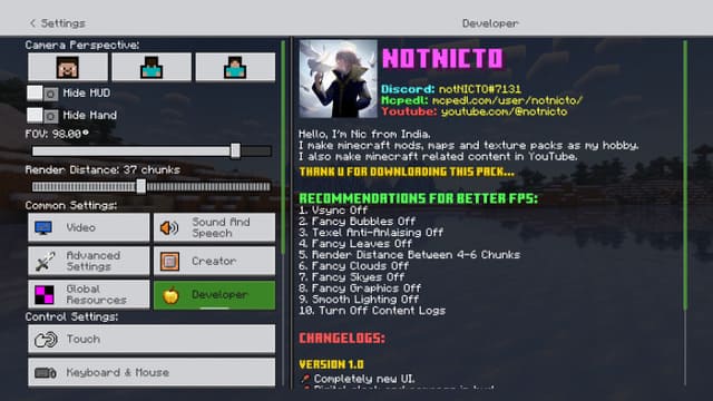 Быстрые настройки