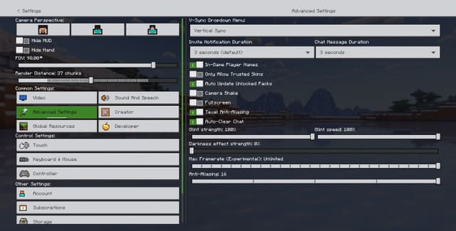 Расширенные настройки
