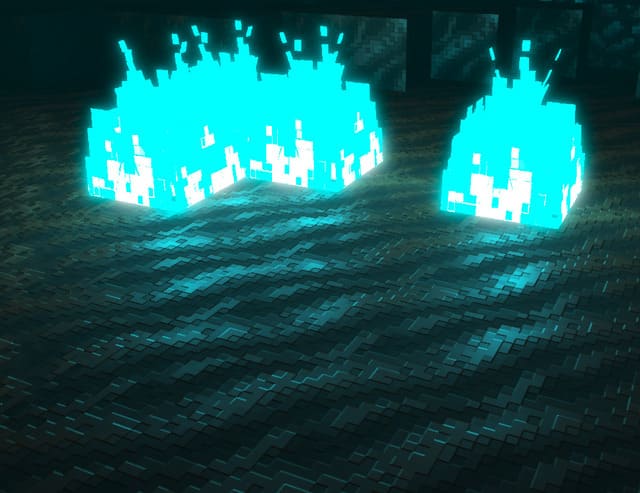 Ярко-голубой огонь