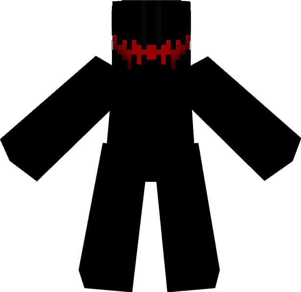 Черный персонаж с красной улыбкой