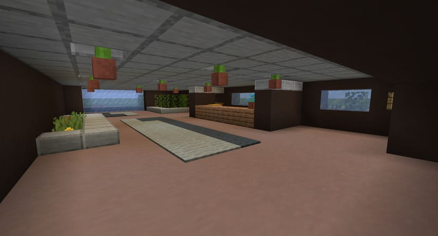 Обустроенная гостиница вид внутри 2