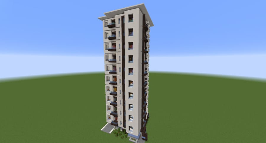 Обустроенная гостиница вид спереди