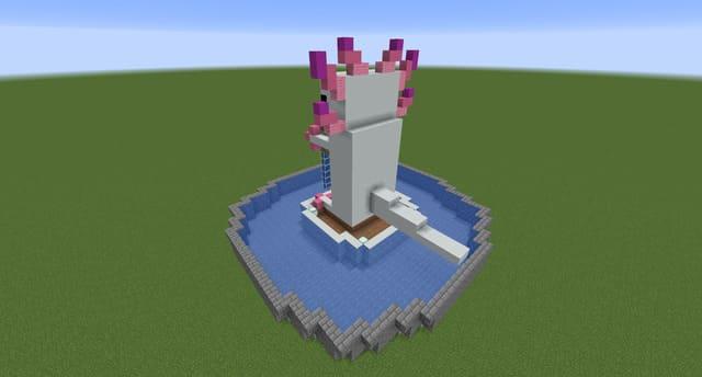 Фонтан Аксолотля вид сзади