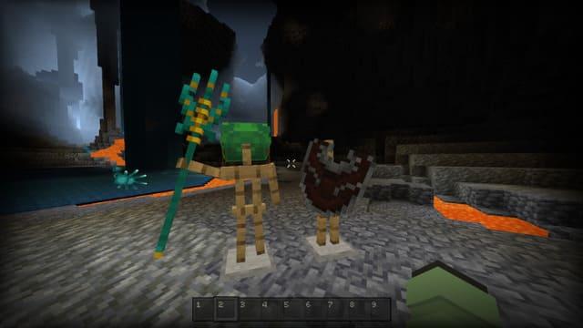 Стойка для брони в пещере