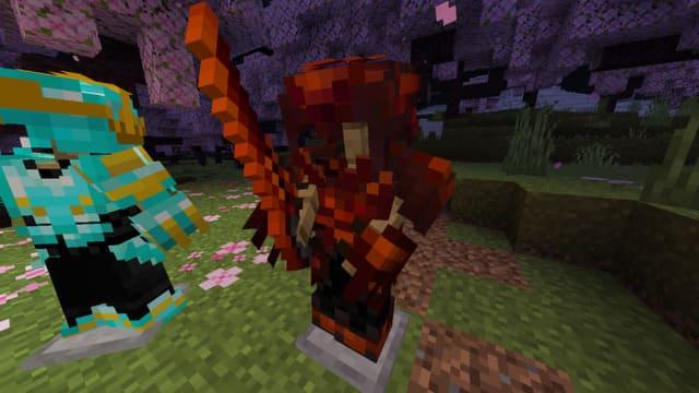 Красная броня на стойке