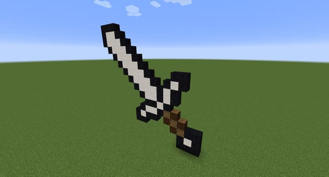 Железный меч вид сзади