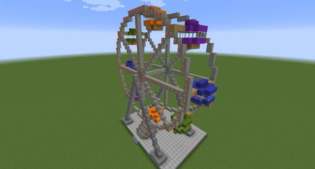 Колесо обозрения вид сзади