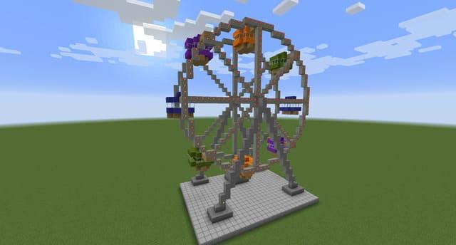 Колесо обозрения вид спереди