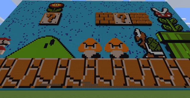 Сцена из Марио вид снизу