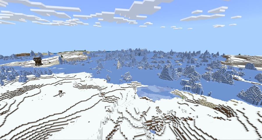 Вид на ледяные горы сверху 2