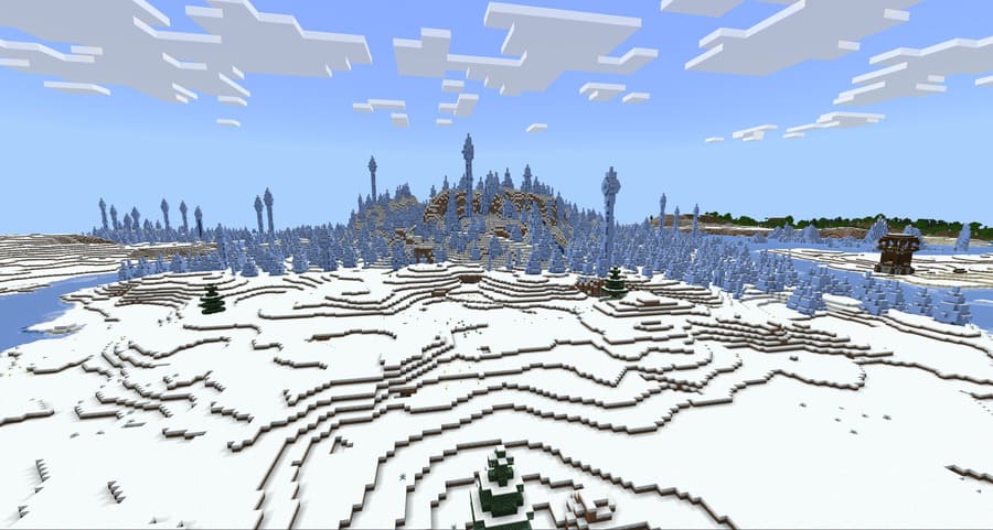 Вид на ледяные пустоши сверху