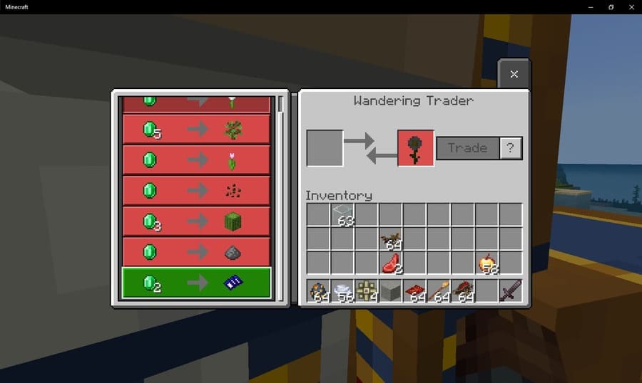 Покупка чертежа у Странствующего торговца