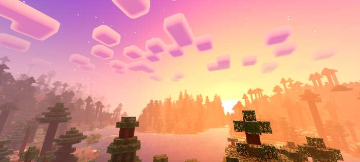 Закат над лесом