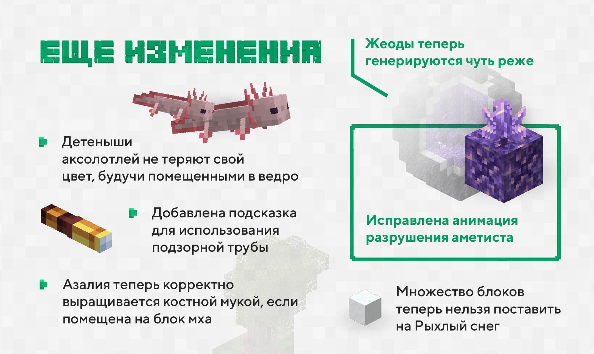 Остальные изменения, связанные с обновлением Пещеры и Скалы.